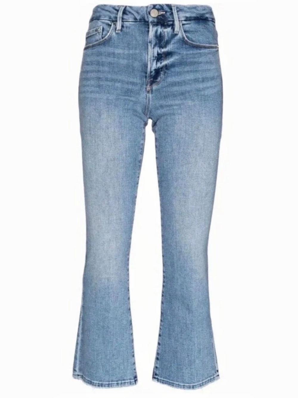 FRAME Le Crop Mini Boot Flare Jeans in Clearwater Waist 27